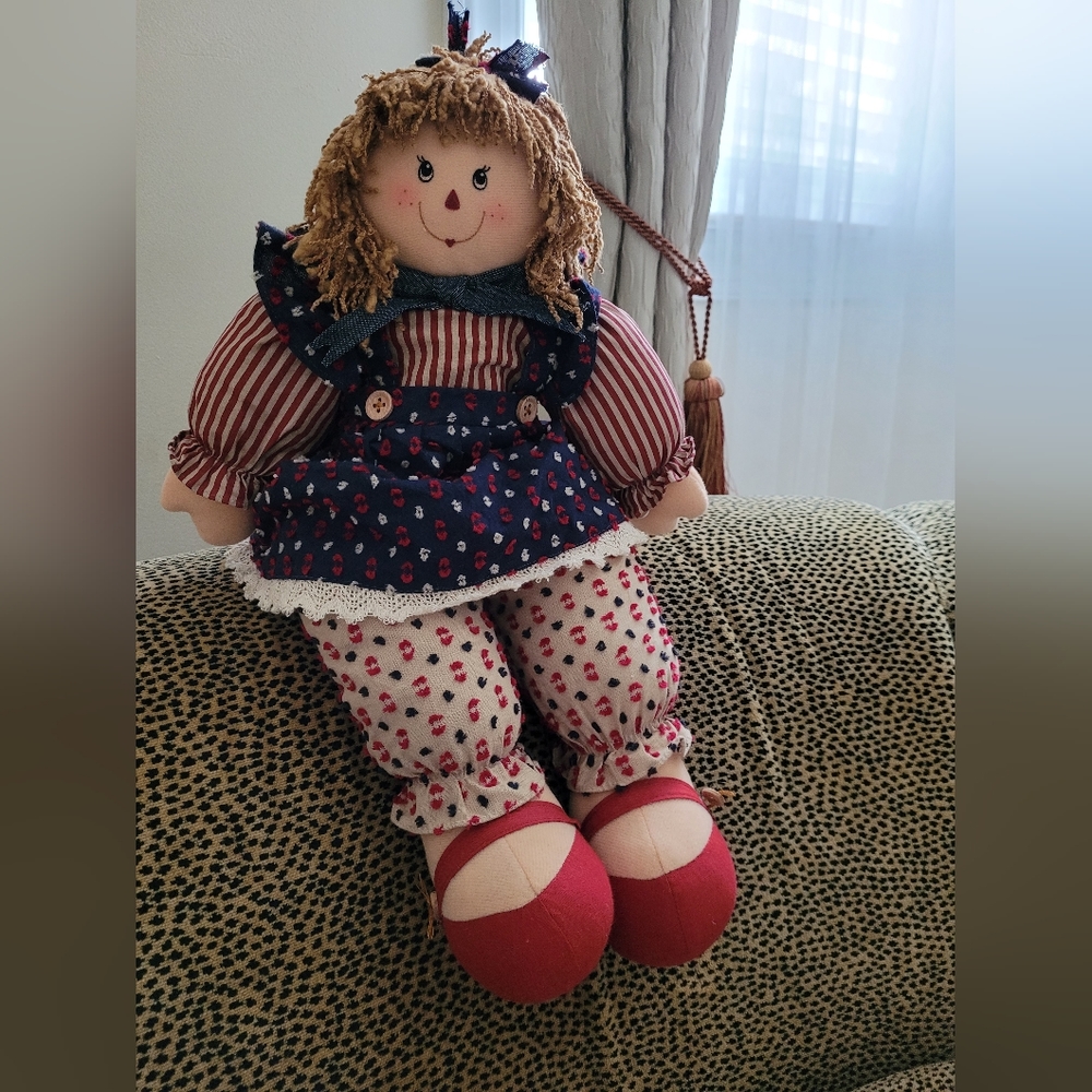 Doll girl AMERICANA.Vintage Roggedy Ann Doll